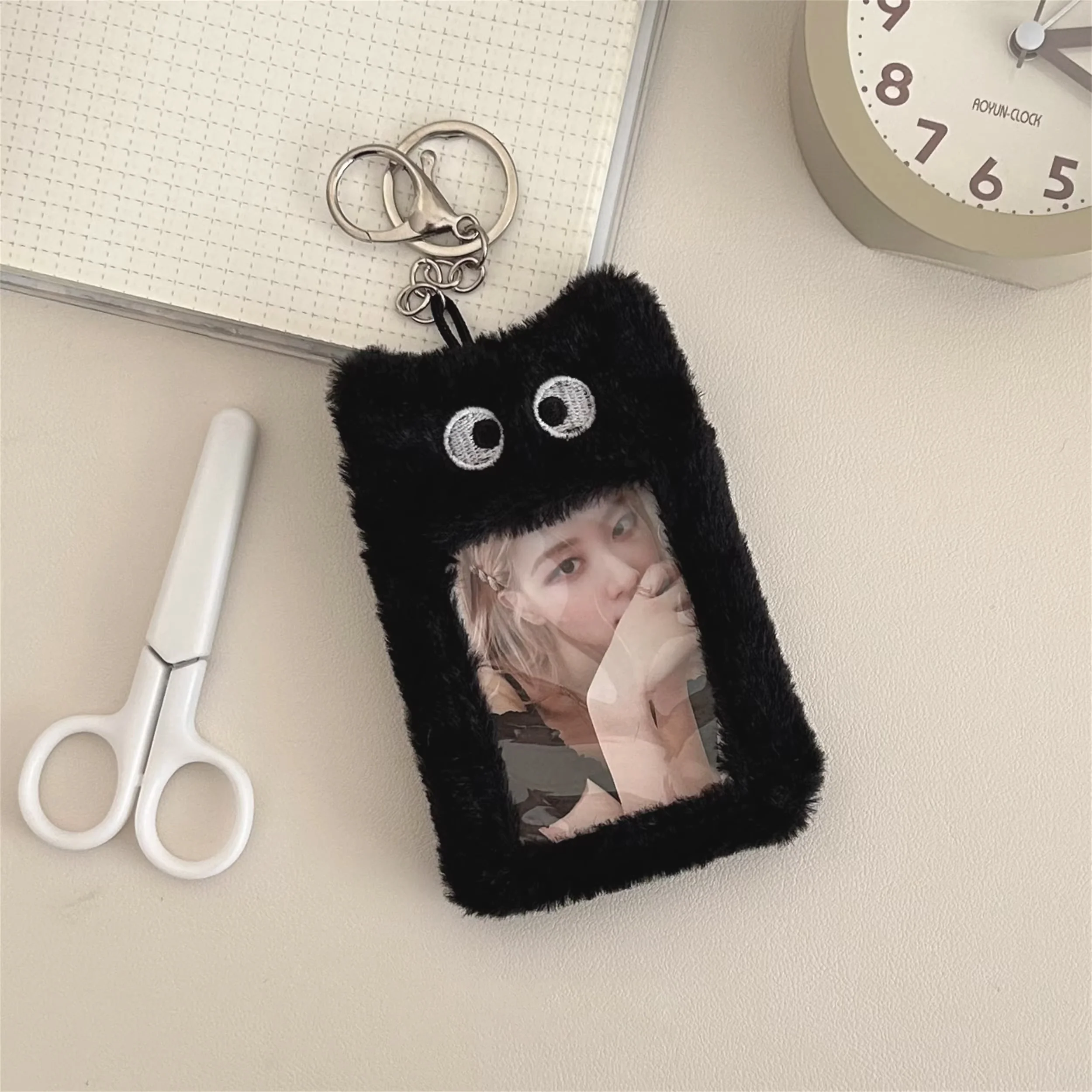 Black Cat Plush Photocard Holder