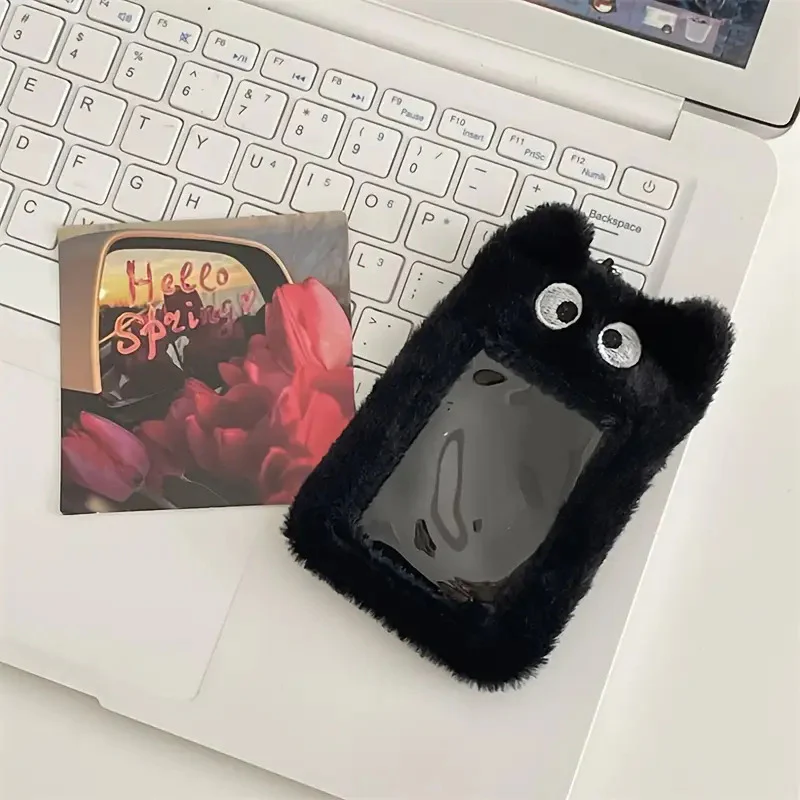 Black Cat Plush Photocard Holder - Image 2